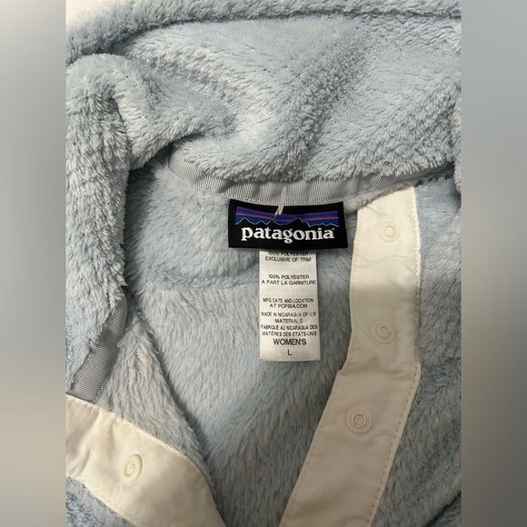 Baby Blue Patagonia re-tool snap T fleece pullover size: L - Picture 2 of 4